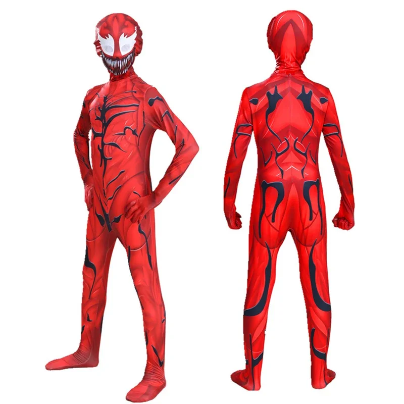 SN55 أزياء رجالية Venom Carnage بدلة تنكرية مع قناع شخصية الفيلم الخارقة إيدي بروك توم هاردي لعب الأدوار القماش @ 54WE
