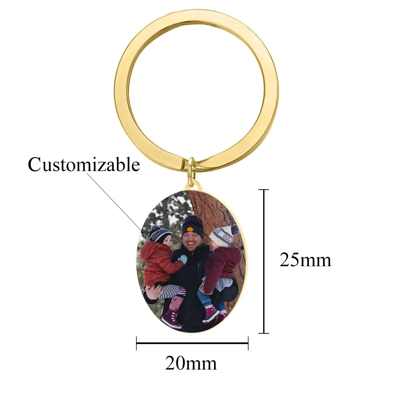 

MYDIY персонализированный брелок с изображением из нержавеющей стали, брелок с фотографией на заказ, брелок на память, подарок для него, подарок на день отца