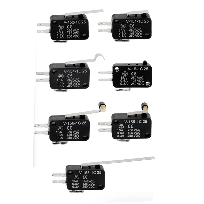 Momentary Micro Switch Travel Switch Limit Switch V-15 V-152 V-153 V-154 V-155 V-156-1c25 15A 250V