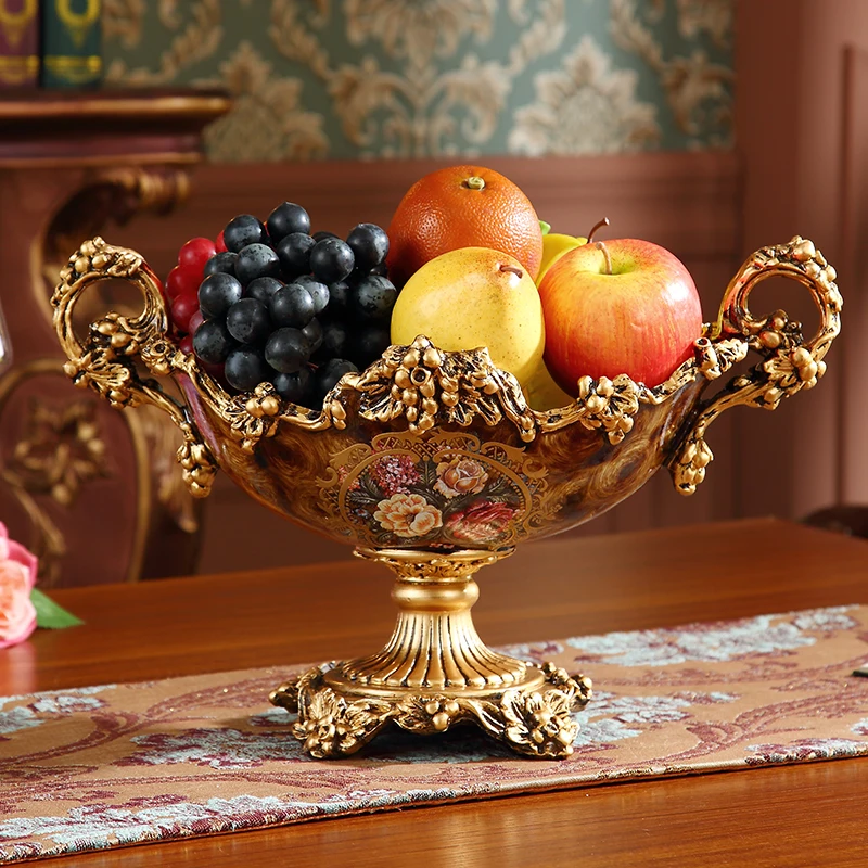 Imagem -03 - Resina Adornamentos de Placa de Frutas Modernos Ornamentos Home Supplies Desktop Mobiliário Artesanato Estatueta de Mesa de Hotel Decoração de Luxo High-end