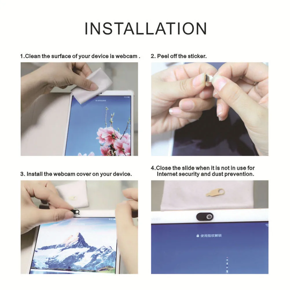 

4 PCS Privacy Cover Webcam Slide for Computer Camera Tablet Laptop Desktop Protection Fits