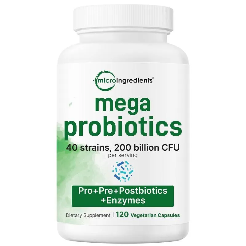 

Mega Probiotics 200 Billion CFU - Reduces Bloating and Constipation, Supports Intestinal and Digestive Health