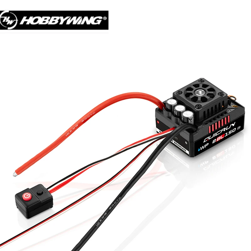 HOBBYWING-CONTROLADOR DE VELOCIDAD ESC QuicRun WP 8BL150 G2 3-6S, impermeable, sin escobillas, sin sensor, para 1/8th Truck, Monster Truck