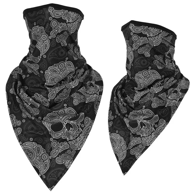 Multifunctional Triangle Tube Scarf Skull Face Balaclava Elastic Motorcycle Face Mask Neck Gaiter Moto Motorbike Cycling Bandana