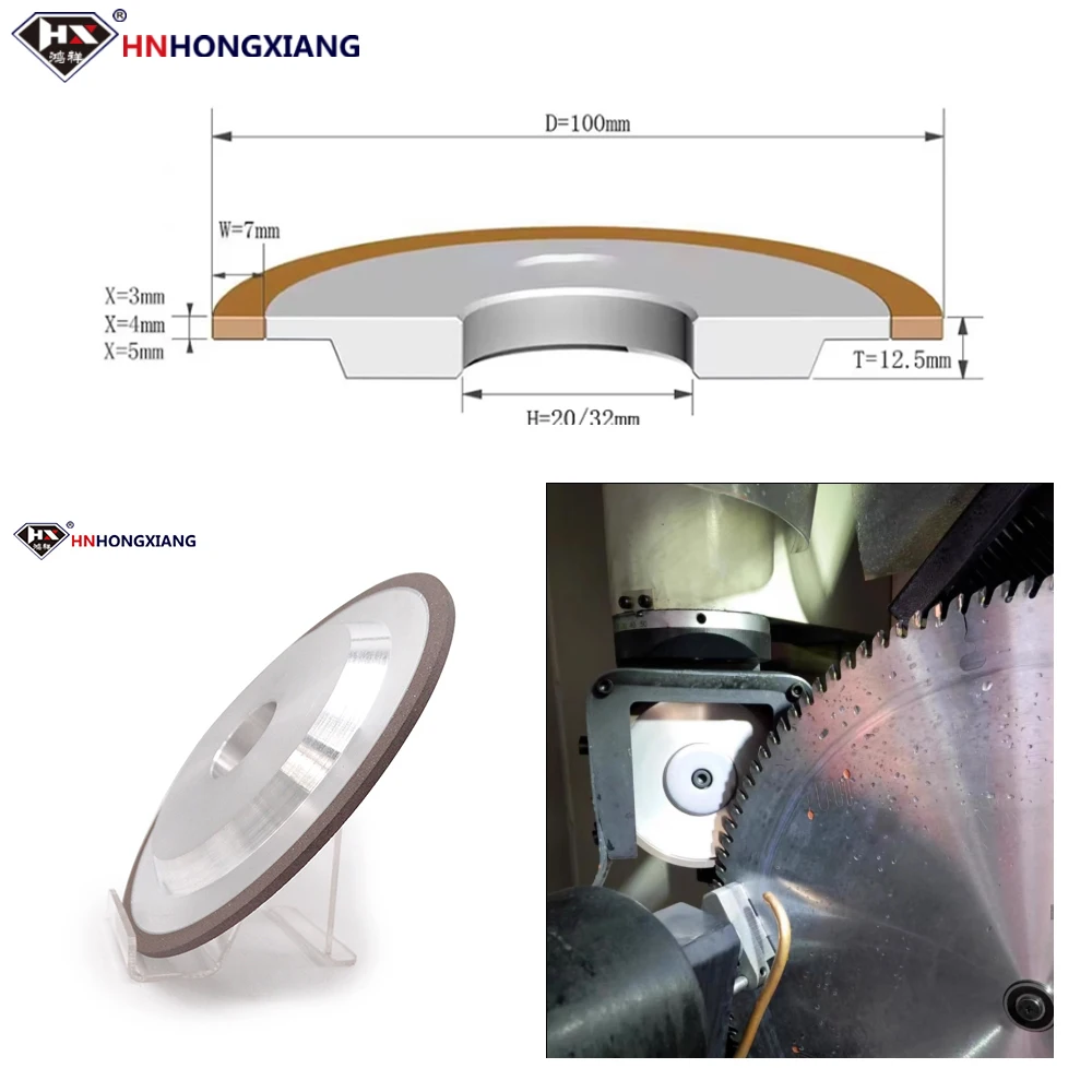 3A1 Resin Bond Diamond Grinding Wheel For Saw Blade Side Angle Grinding