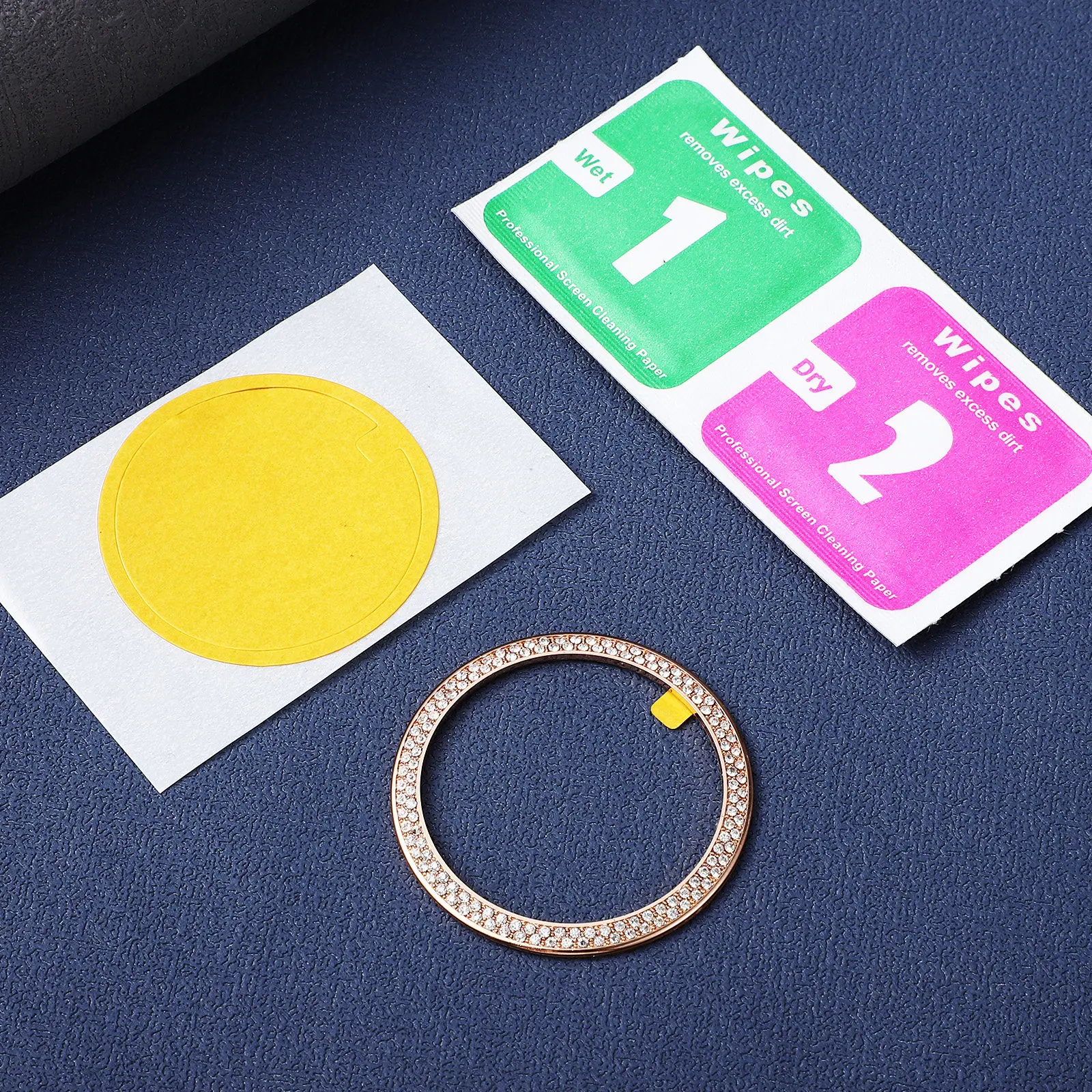 

Watch Case Rhinestone Decorative Protective Cover Double Ring Sparkling Bling Bumper Case Screen Protector Cover