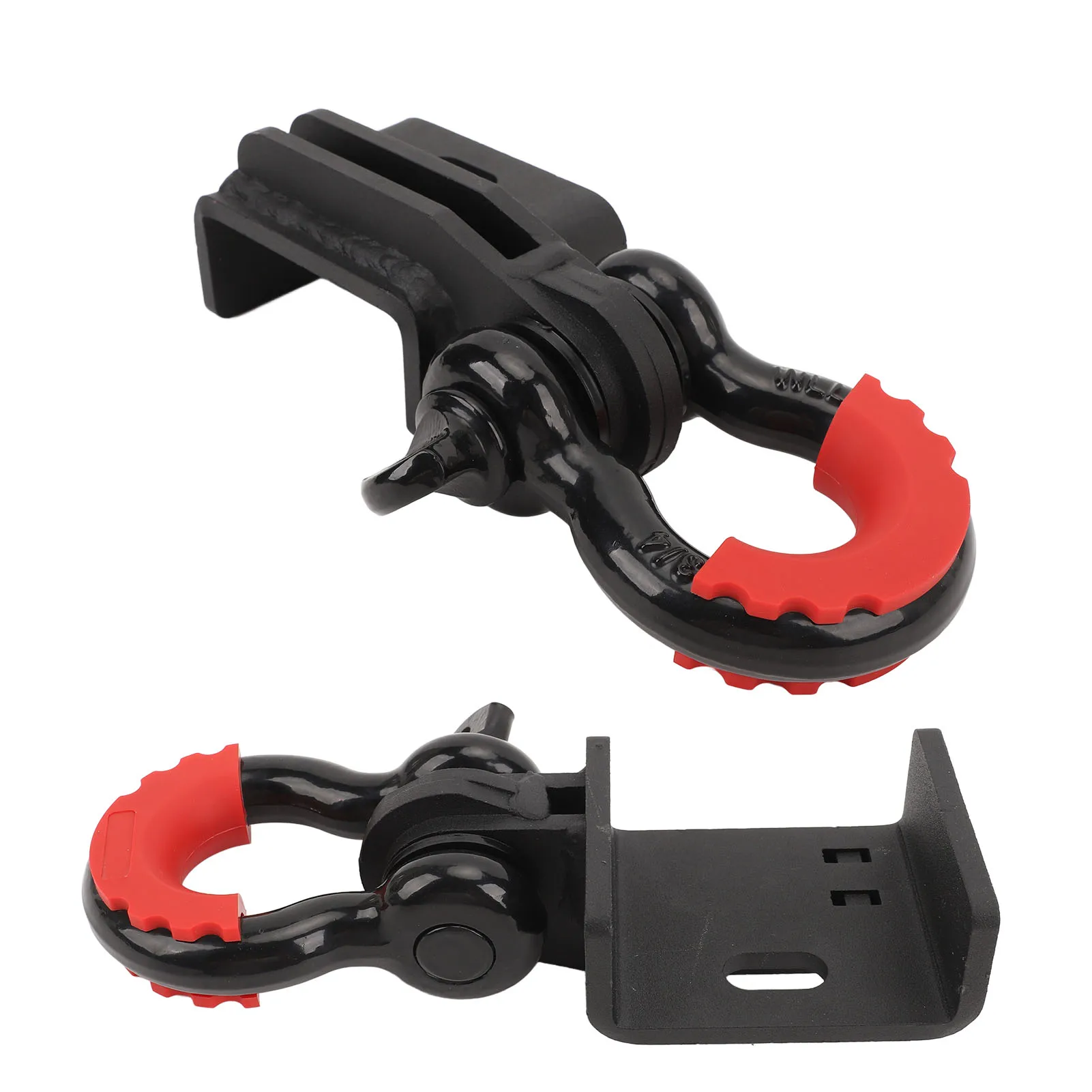 1 Pair Front Tow Hook Mount Bracket with 3/4 Inch D Ring Hook Steel 57000lbs Breaking Strength for Toyota Tacoma 2009-2023