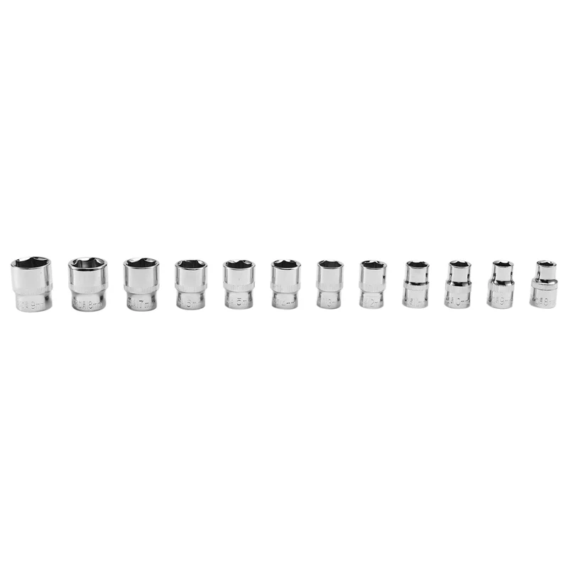 

PORK-Essential 12Pcs Set Of 3/8” Drive Deep Sockets Ranging 8-19Mm For Professional Use
