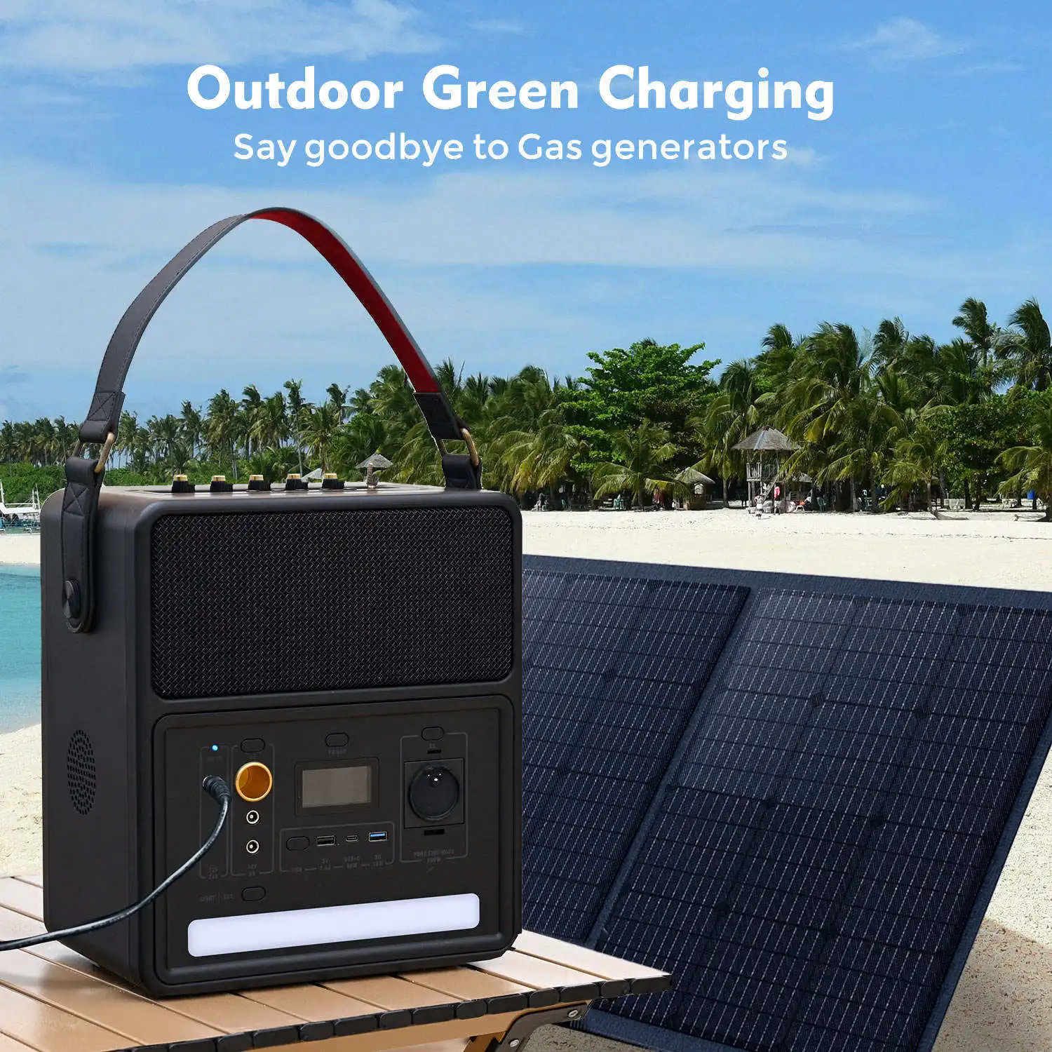 Outdoor Power Supply Speaker Blue Tooth Karaoke Speaker With Microphone Wireless Portable Power Station for Outdoor Usage Party