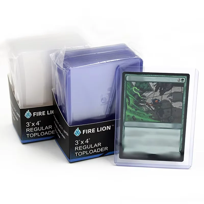 25PCS Transparent PVC Card Sleeves Game Card Hard Plastic Card Sleeves Card Protective Card Holder Trading Cards Case