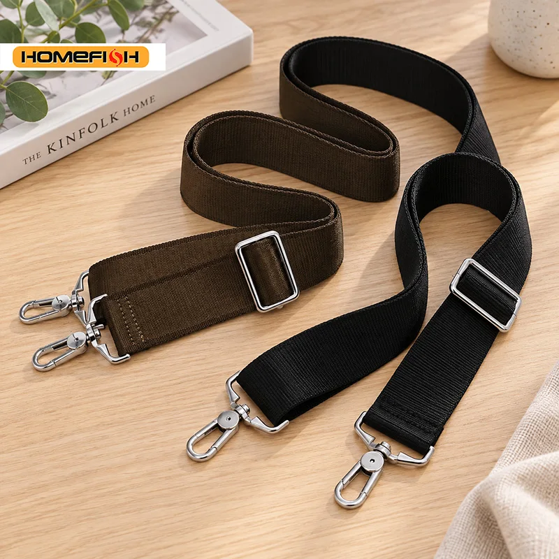 HOMEFISH 80-120CM Verstellbarer Taschen-Schultergurt Ersatz für Aktentasche Umhängetasche Schwarzes Taschenzubehör für Männer und Frauen – Detail 3