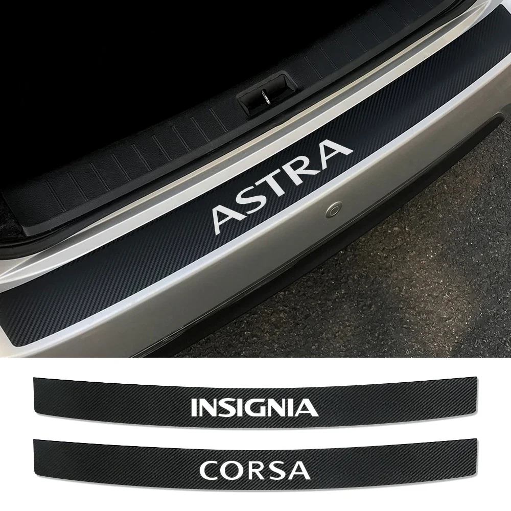 Car Rear Bumper Protector Sticker For Opel OPC Astra J H G K Insignia Corsa D B E Mokka Vectra Auto Trunk Trim Guard Accessories