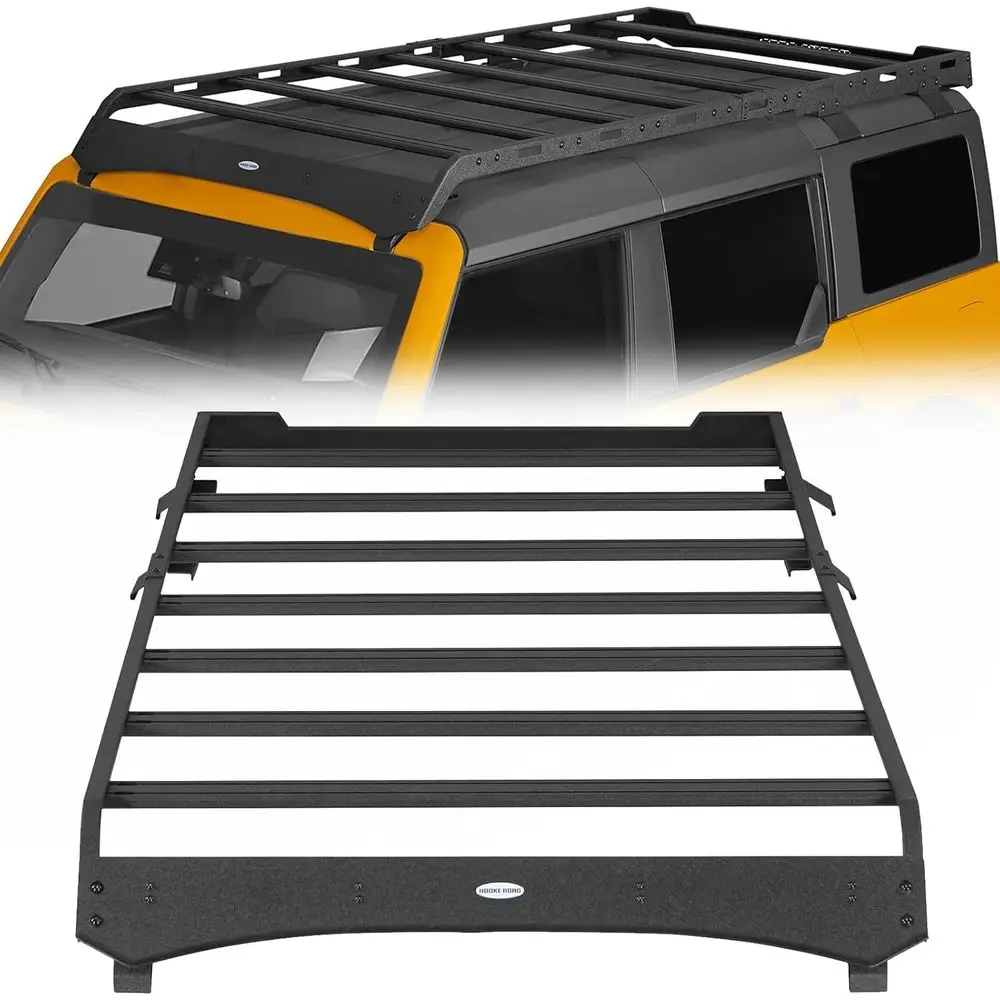 

Roof Rack Bars for 2021-2026 4-Door Bronco Hardtop, Overlanding Cargo Basket Carrier