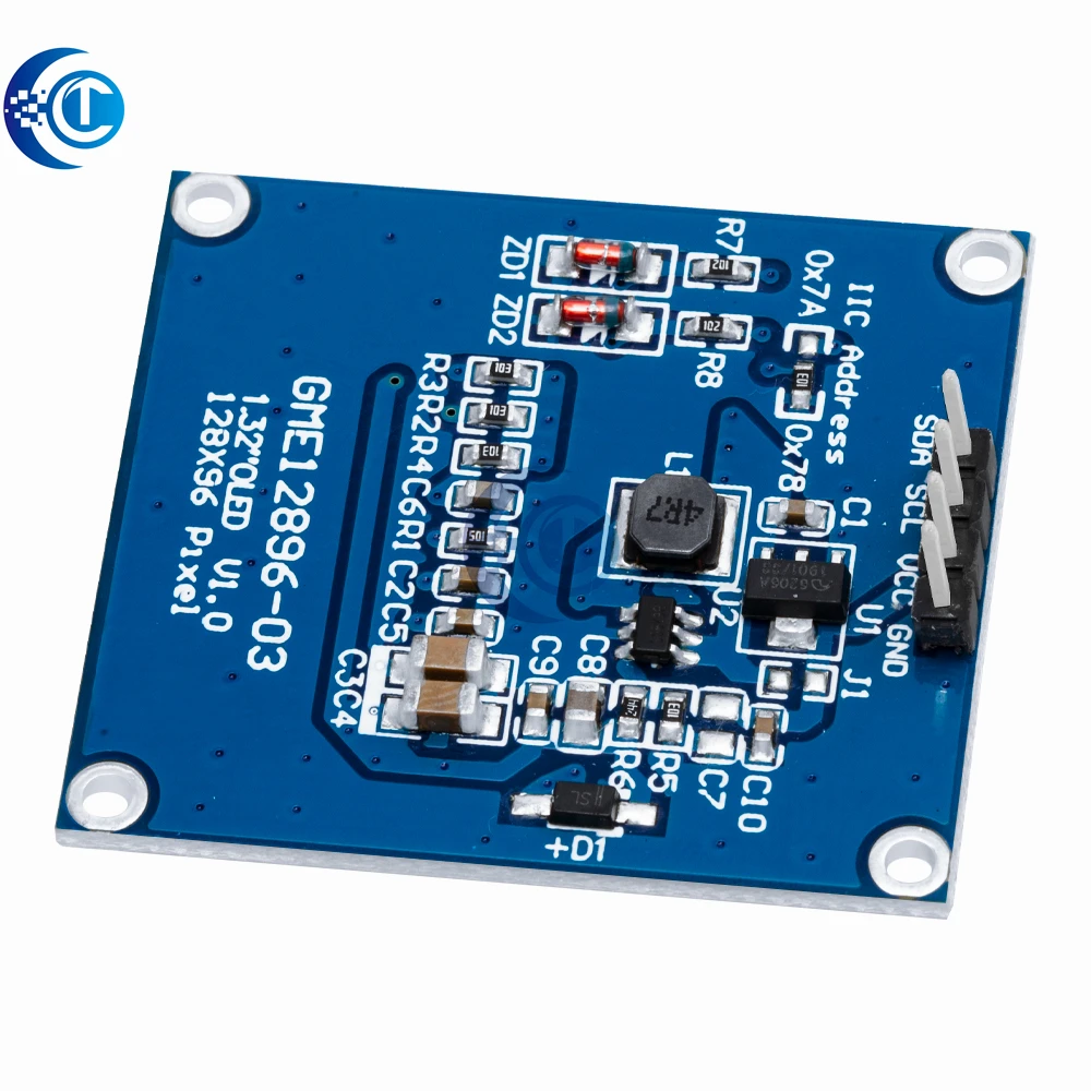 Tela branca OLED de 1,32 polegadas: resolução 128x96, driver SSD1327, HD em escala de cinza com módulo LCD de interface I2C