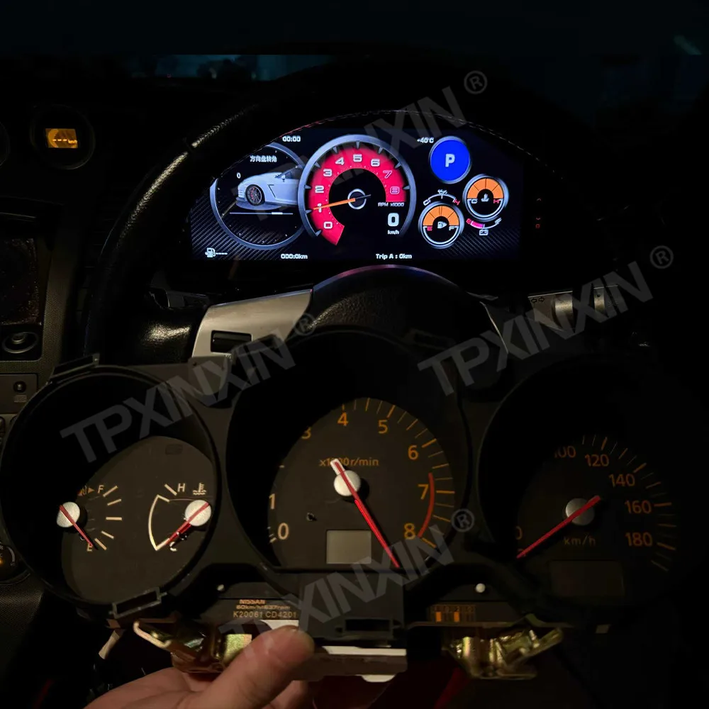 For Nissan 350Z 2002-2008 / 370Z 2008-2019 Car Digital Instrument Cluster LCD Speedometer Dash Virtual Cockpit Odometer Headunit