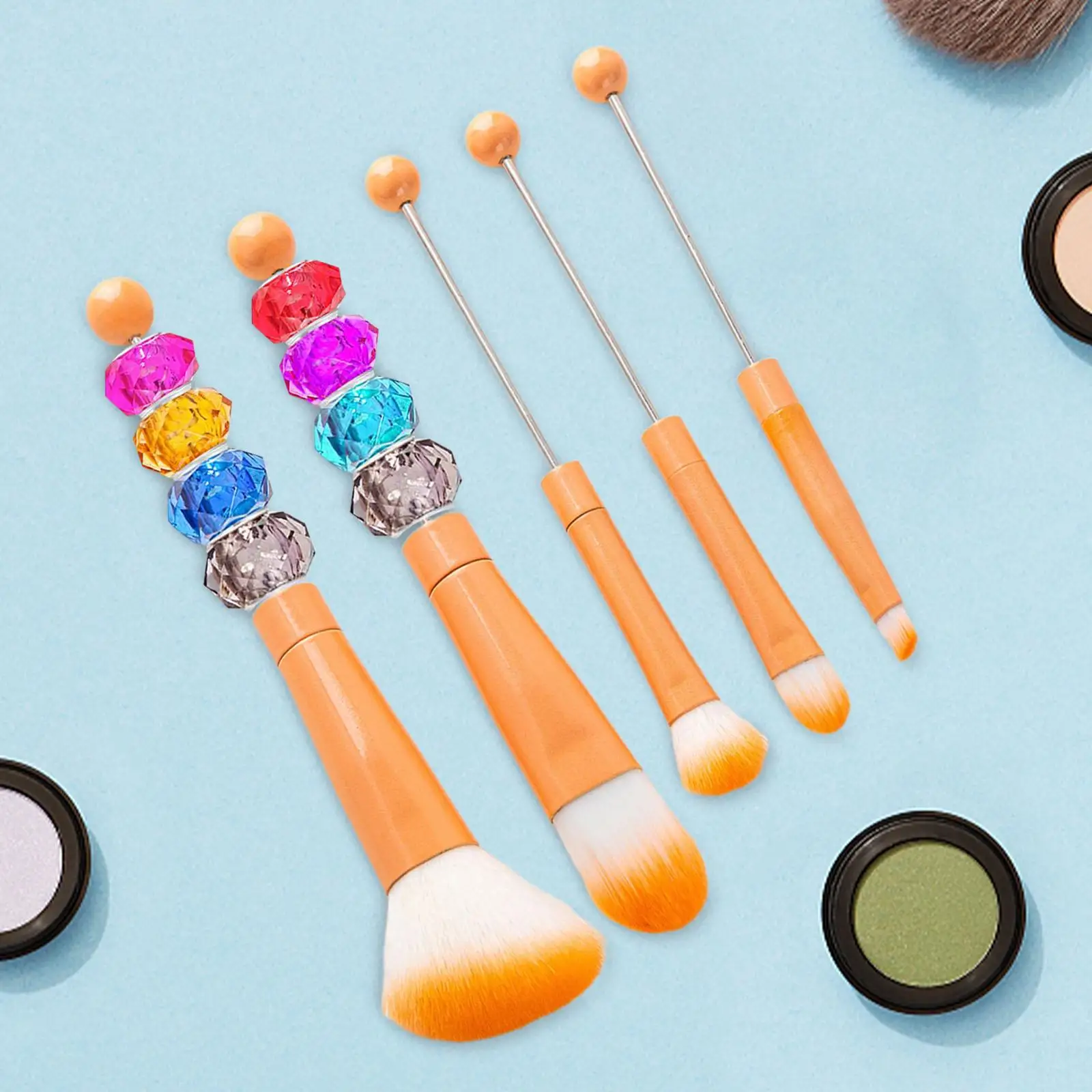 5 Pieces Makeup Brushes Set Comfortable Eyebrow Brush Metal Handle Cosmetic Brushes for Women Adults Girlfriend Ladies Mother