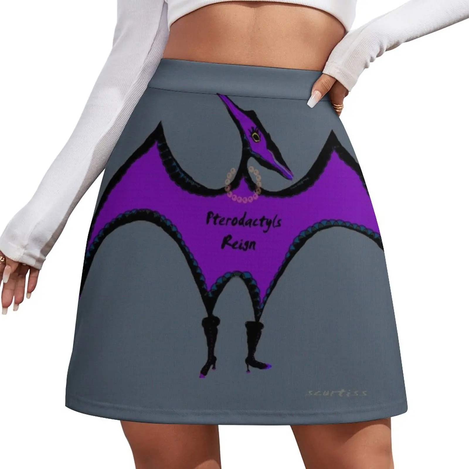 

Pterodactyls Reign Mini Skirt elegant skirts for women summer dress women 2026 Clothes for summer women's golf wear summer