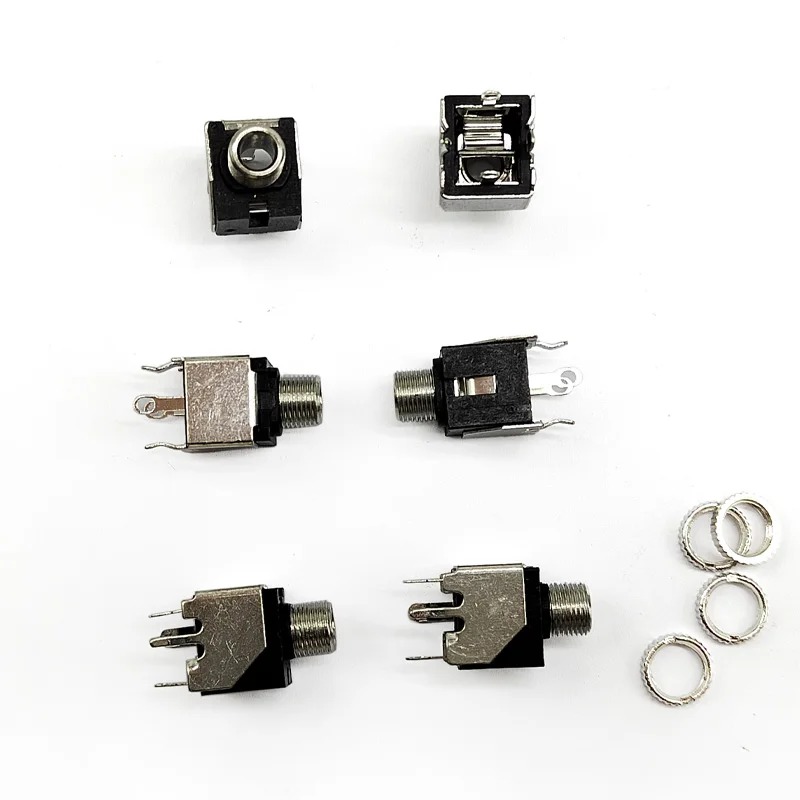 10 قطع مقبس سماعة الأذن PJ-301BM مع إطار معدني 3.5 ملم مقبس الصوت والفيديو مع صامولة نحاسية كاملة (مفتاح) #2