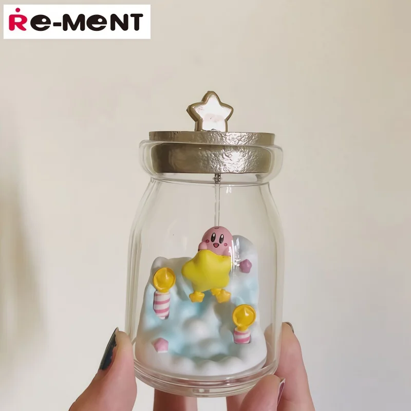 Re-Ment Kirby: Caja Sorpresa con Figura Coleccionable, Escena en Miniatura, Bola de Cristal, Terrario, Juguete de Moda, Decoración de Escritorio para Adultos