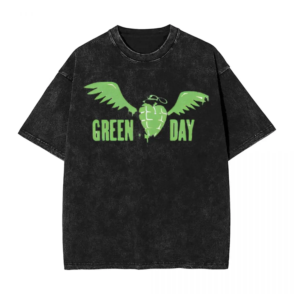 Green Days T Shirt Hip Hop Washed Short Sleeve Harajuku T-Shirts Dookie Saviors Fashion Men Women Tops Streetwear Summer Tees