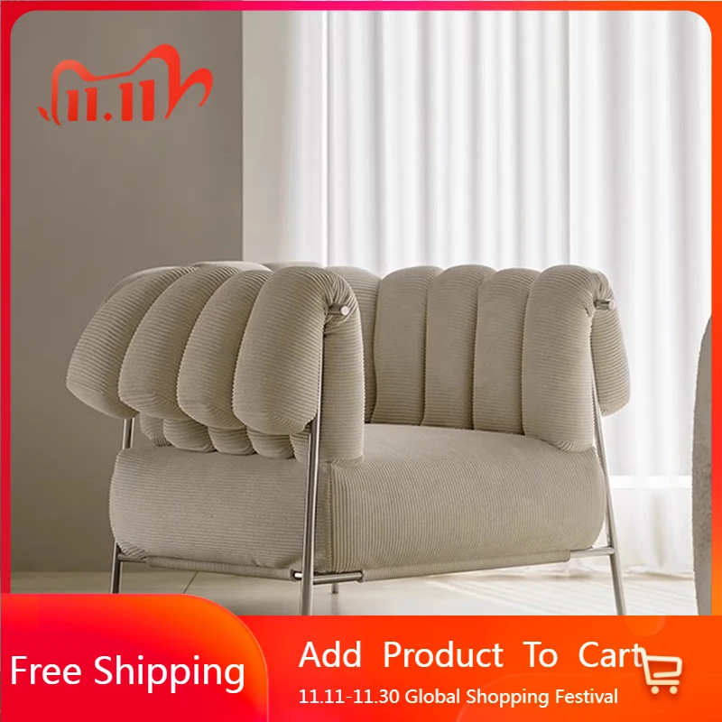 

Arm Designer Living Room Chairs Throne Modern Dining Nordic Reading Chairs Ergonomic Metal Fauteuil Salon Postmodern Furniture