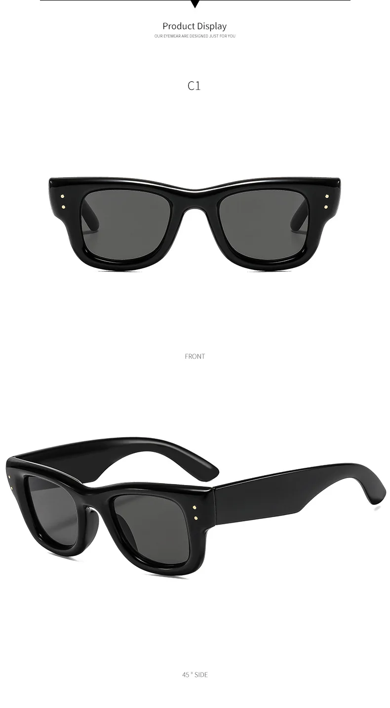 Modische Retro-Sonnenbrille mit quadratischem Rahmen für Damen und Herren, klassische Designer-Sonnenbrille mit kleinem Rahmen, trendige Sonnenbrille, UV400-Schutz – Detail 6