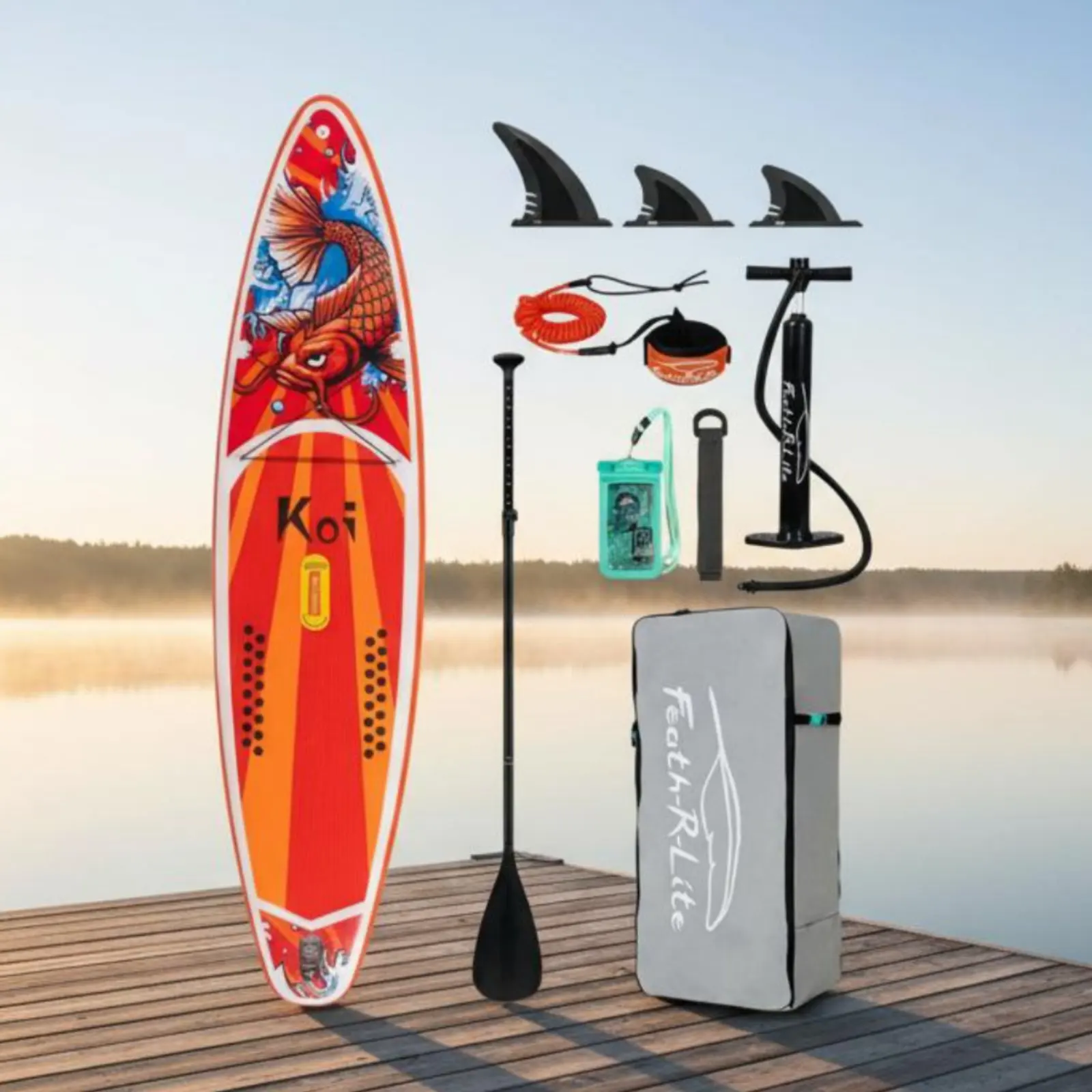 

PVC Stand-up Paddleboard Easy to Inflate Inflatable Stand-up Paddleboard Stand up Paddleboard Portable Water Sports Gear