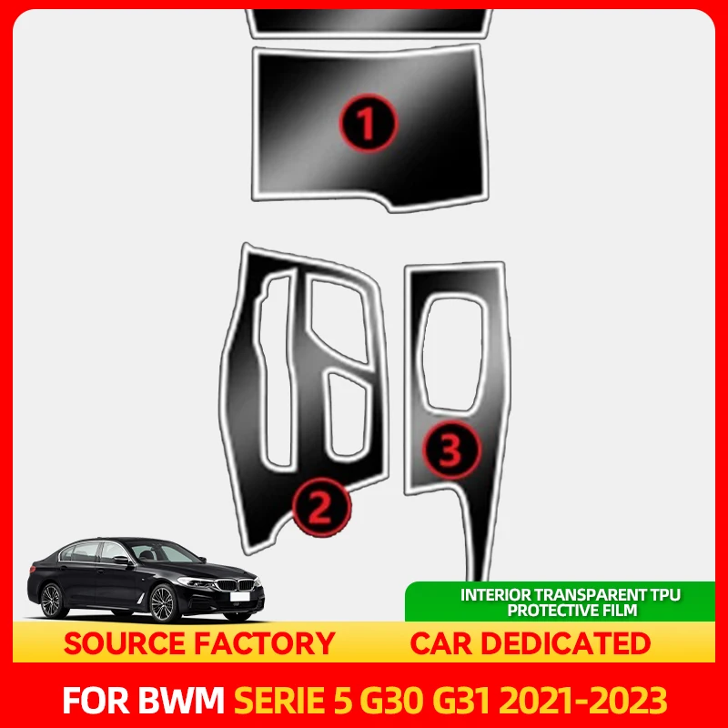 

Стайлинговые молдинги, горячие аксессуары, внутренняя пленка, прозрачный ТПУ для BMW Series 5 G30 G31 2023 2022 2021, панель переключения передач, GPS Center Co