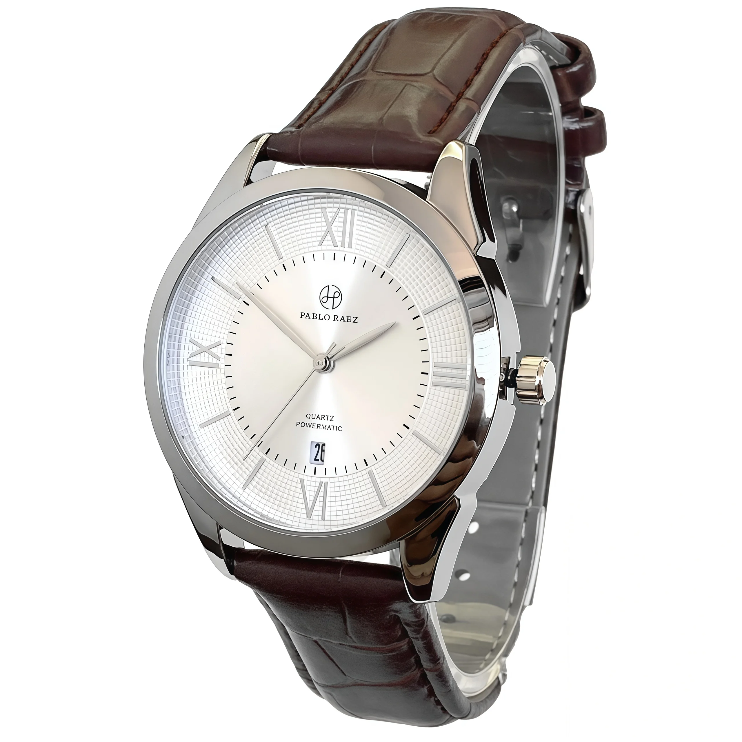 &PABLO RAEZ Actual Photo Top Brand Luxury Men Watch Male Date Sport Casual Clock Leather Waterproof Quartz Business Wristwatch