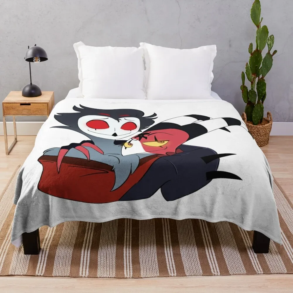 

Stolitz Helluva Boss Blitzo and Stolas Hug Throw Blanket Men's Soft Warm Throw Blanket for Couch