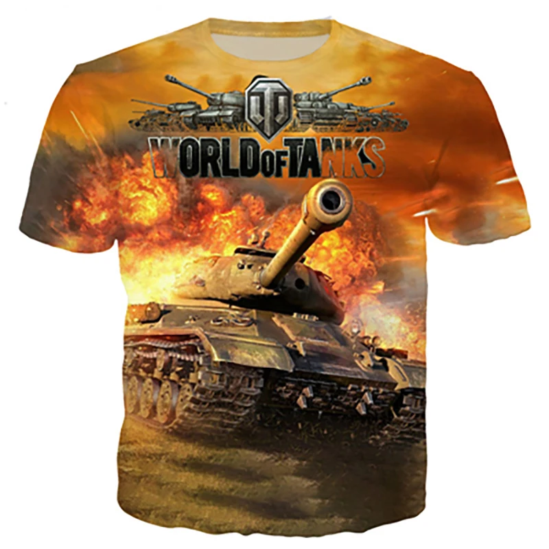 Popularna gra World Of Tanks Koszulki z nadrukiem 3D Mężczyźni Kobiety Moda codzienna Streetwear Oversized T Shirt Kids Tees Tops Odzież męska