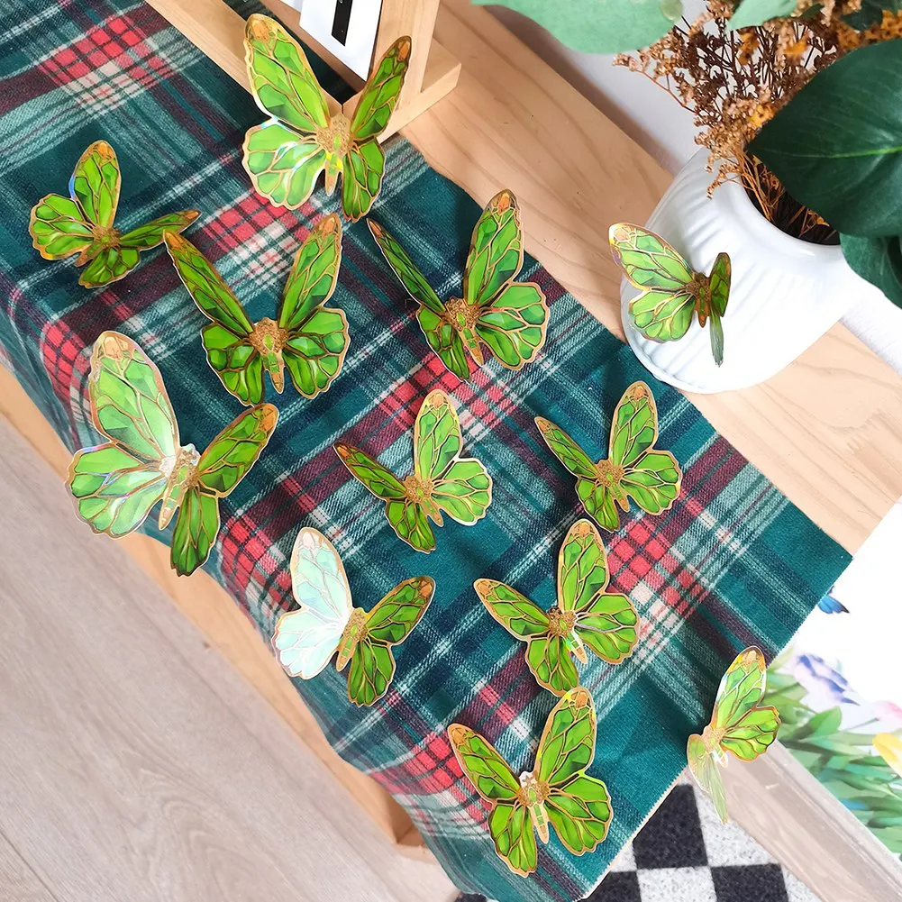 ملصقات حائط على شكل فراشة ثلاثية الأبعاد لتزيين غرفة الأطفال كصور تظهر ملصقات حائط على شكل فراشة ثلاثية الأبعاد تصاميم فريدة من نوعها