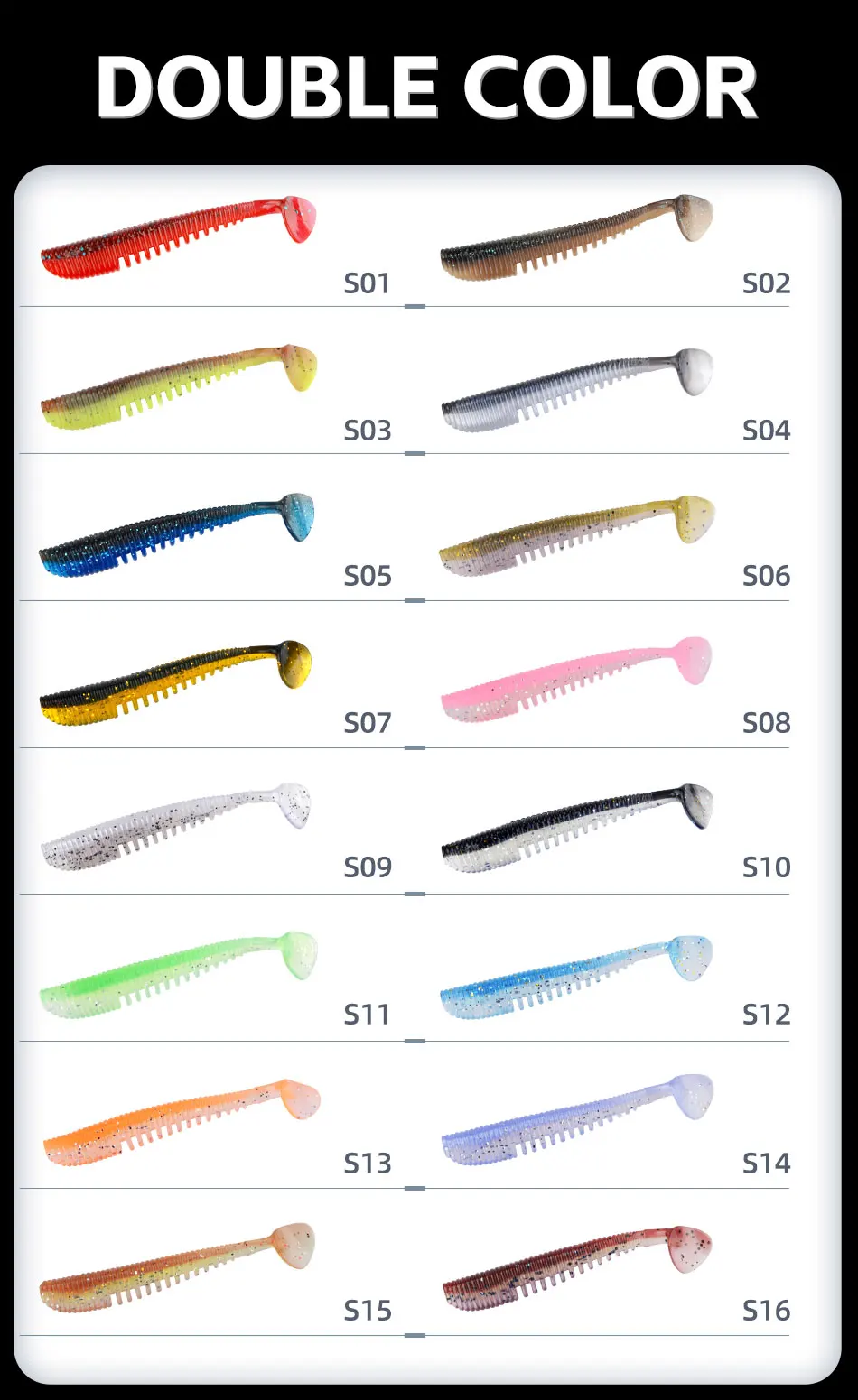 MEREDITH Awaruna Fishing Lures 8cm 9.5cm 13cm Artificial Baits Wobblers Soft Lures Shad Carp Silicone Fishing Soft Baits Tackle