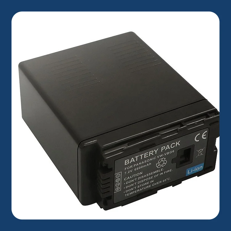 2 шт., 6600 мАч, VBG6 аккумулятор для Panasonic AG-HMC73MC/AC160/HDC-MDH1, литий-ионный аккумулятор сверхвысокой емкости для профессиональной видеокамеры