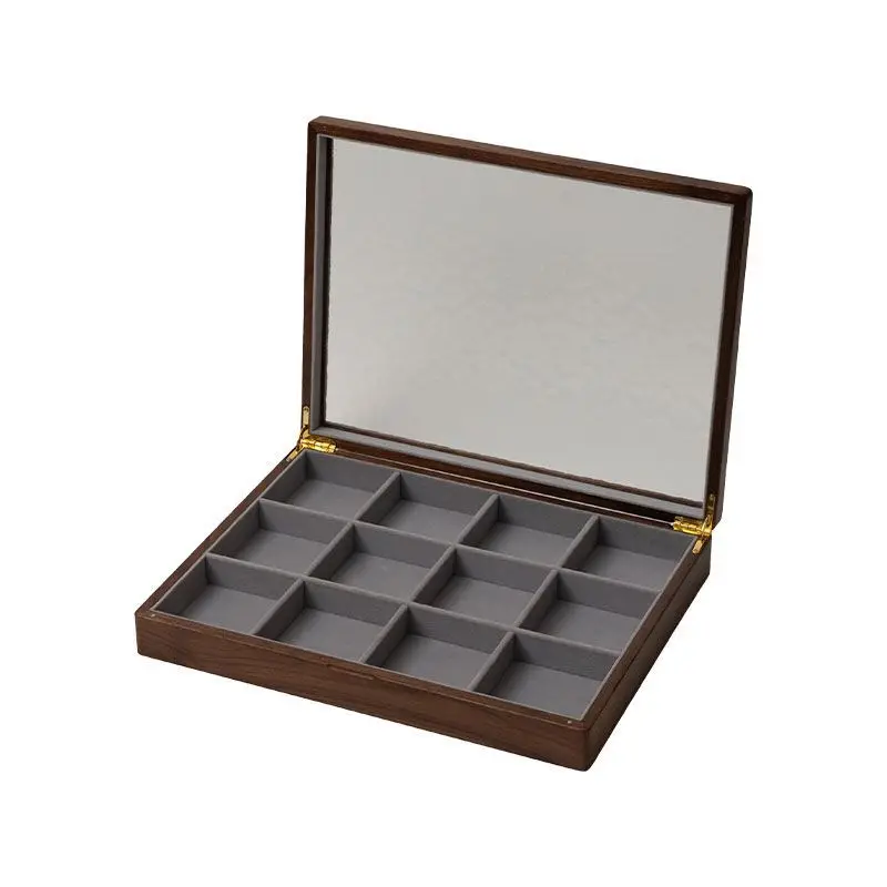 

Solid wood jadeite bracelet storage box, high-end exquisite large-capacity multi-position gold jade