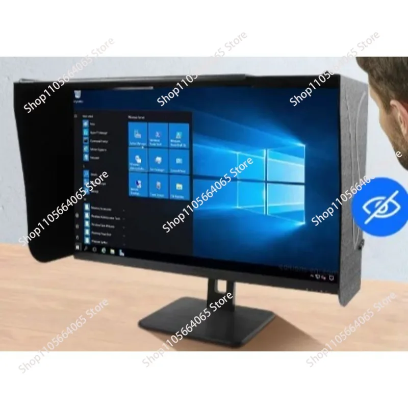 Computer Monitor Hood Desktop 17-27-Inch 41-66cm Width Sun Visor Printing And Repairing Design