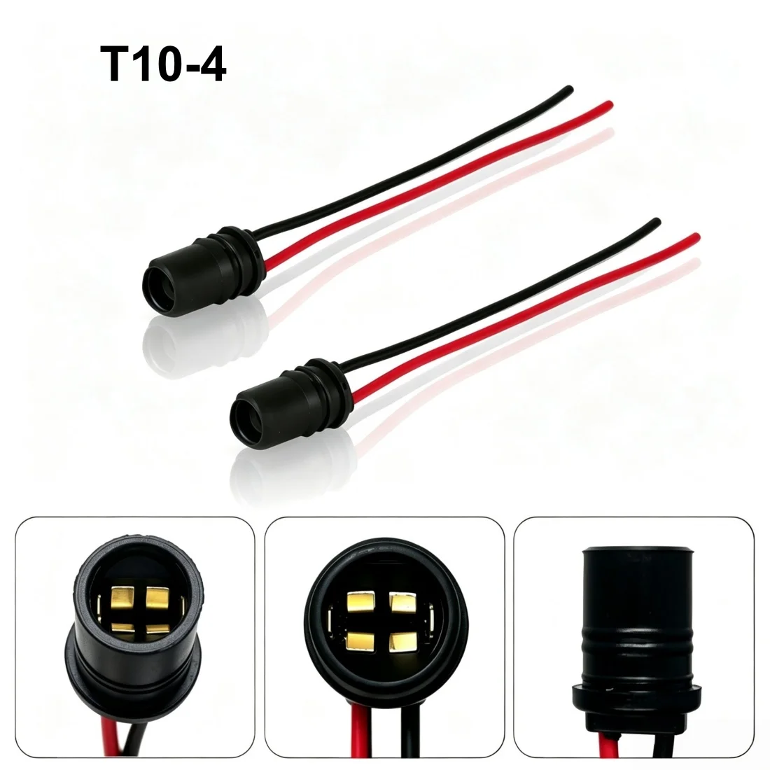 2 Stück Auto-LKW-LED-Lampen, Glühbirnen, Keilhalterung, Sockel T10 T13 T15 194 W5W 158 285, Verlängerungsadapter, Steckdosen – Detail 7