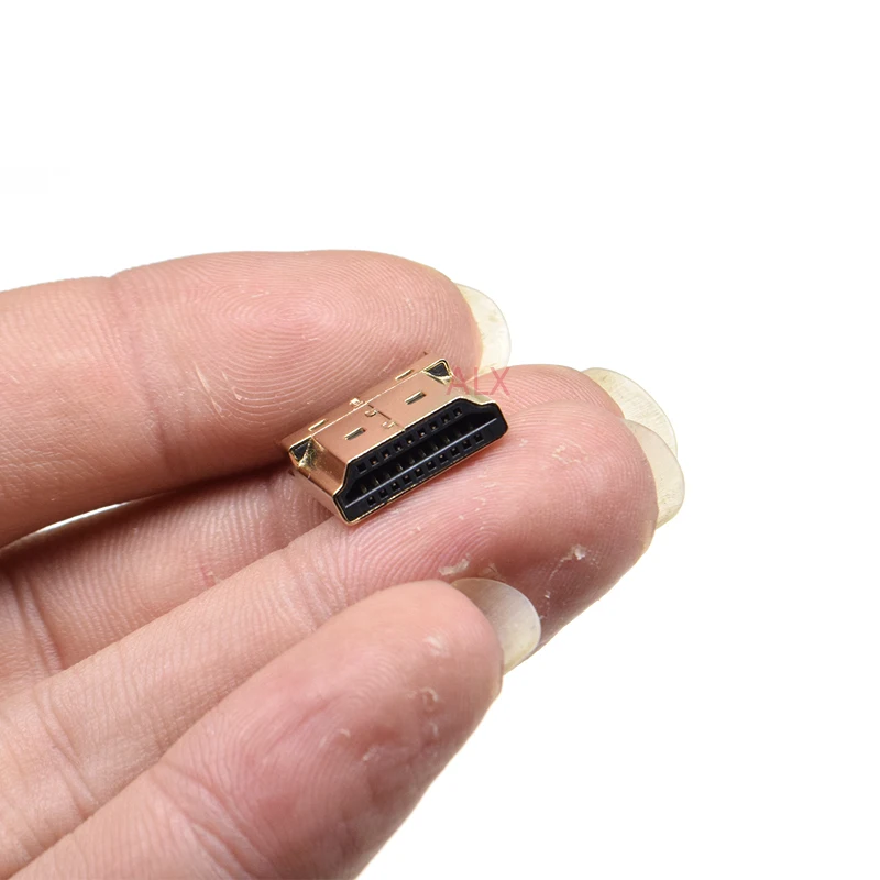 5/10/50pcs Hdmi Male Jack/Plug Connector 19pin 19p 1.6mm 180 Degree Gold-Plated Hd 19 Pin