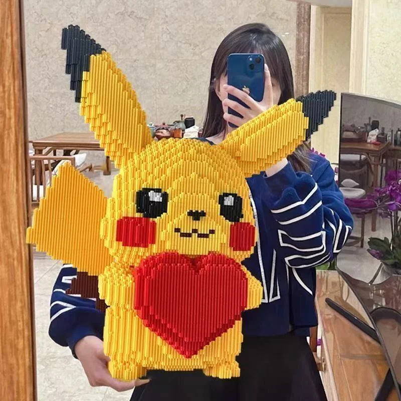 pokemon-pikachu-building-blocks-45cm-light-up-heart-shape-bricks-toy-gift-for-adults-kids-stress-relief