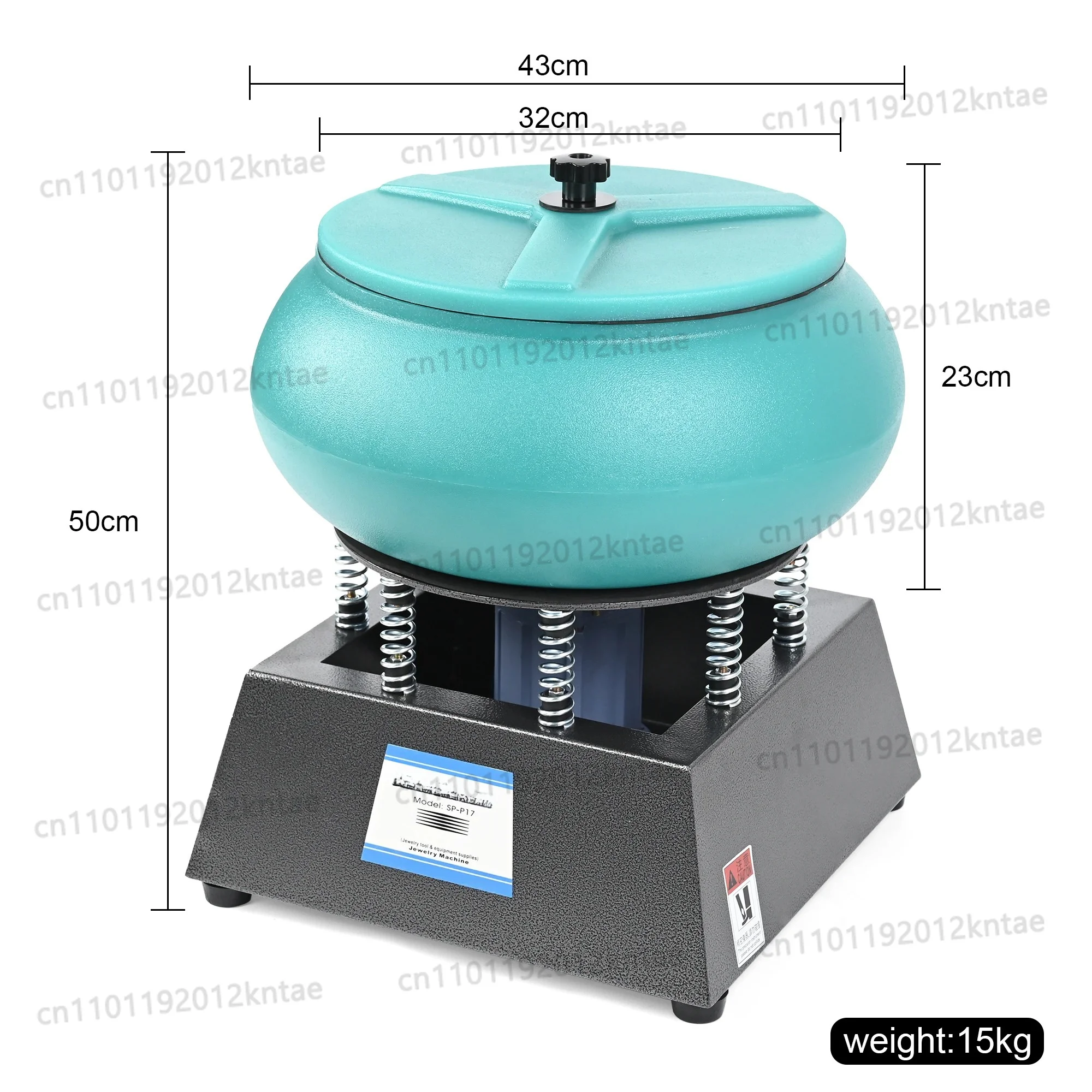 17-inch 12L Barrel Vibratory Jade Metal Edge Burr Cleaning Surface Stains Polisher   Polisher
