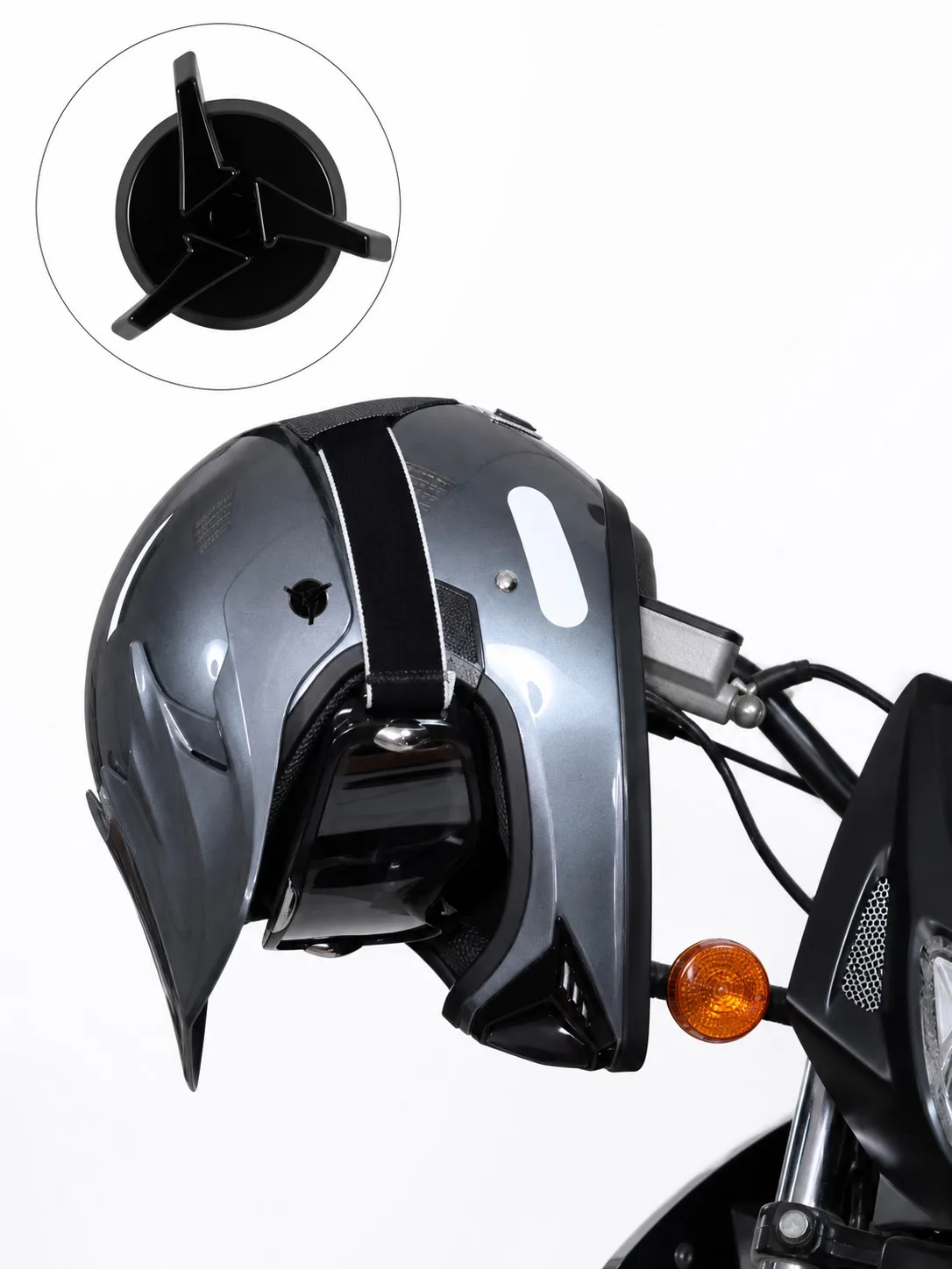 8 Stück Motorradhelm-Schrauben mit Gummiunterlegscheiben, Ersatz-Zubehör für Helmvisierschrauben, Schwarz und Silber – Detail 5