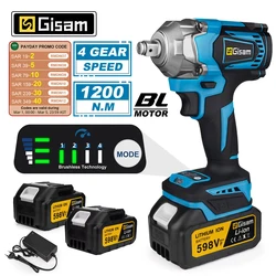 1200N.M Drehmoment Bürstenlosen Elektrischen Schlagschrauber 1/2 Zoll Cordless Elektrische Schlüssel Schraubendreher Power Tools Für Makita 18V Batterie