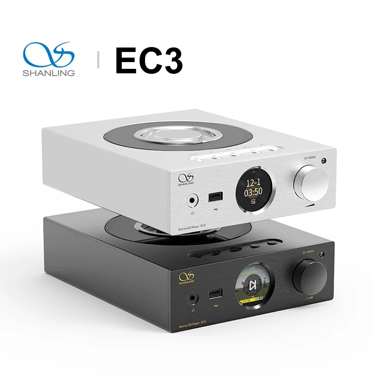 SHANLING EC3 Stereo CD Player Bluetooth DAC Hi-Res Desktop Music Player Pre-Amplifier with CD80 HD850 Drive ES9219C LTA8092 chip