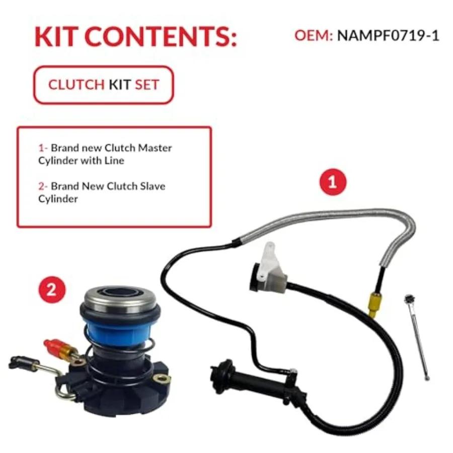 أسطوانة القابض الرئيسية وأسطوانة الرقيق لـ 19972008 F150 F250 4.2L V6 4.6L V8 Heritage FX2 STX XL XLT XTR STX Flotillera Lar