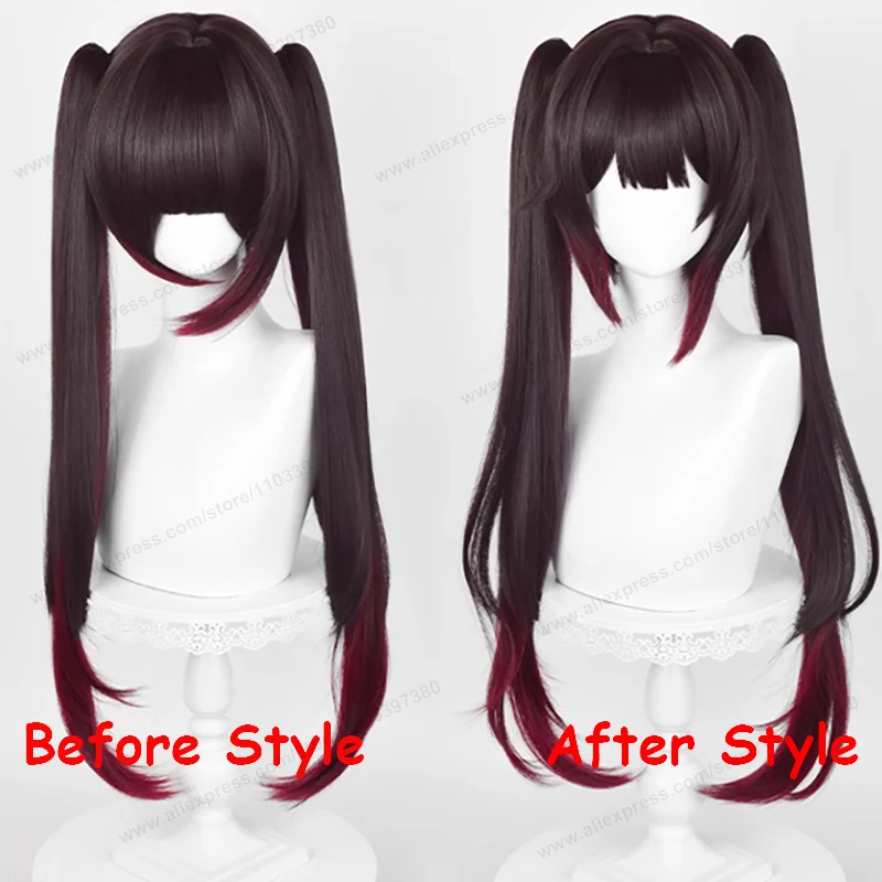 Honkai: Star Rail HSR Sparkle Cosplay Wig 72cm Long Brown Red Gradient Hair Anime Heat Resistant Synthetic Wigs