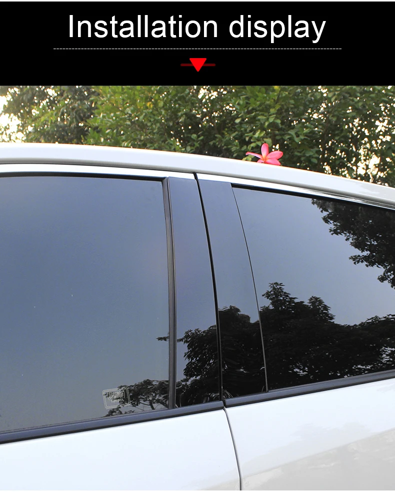 Für Toyota RAV4 XA50 2019 2020 2021 2022 2023 2024 2025 Hybrid Auto Säulenverkleidung Türfenster Zierleisten Aufkleber Zubehör – Detail 9