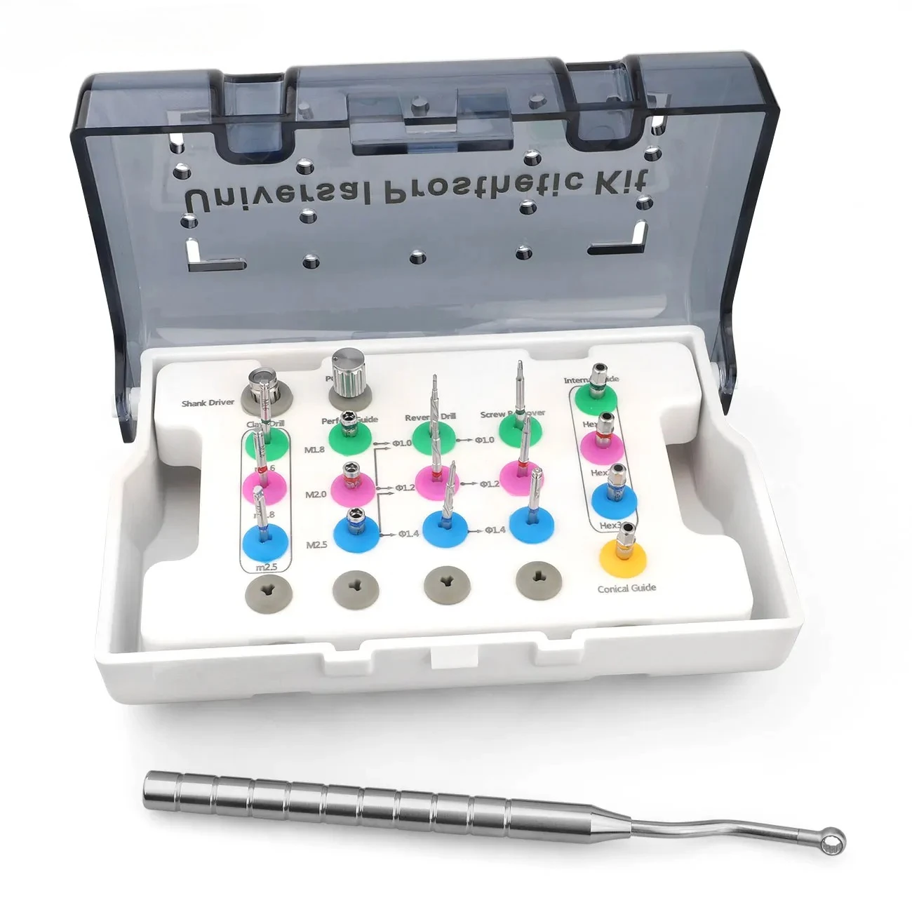 Dental Implant Broken Screw Extractor Removal Kit Complete Surgical Drill Guide Set Professional Tool for Implant Fixture