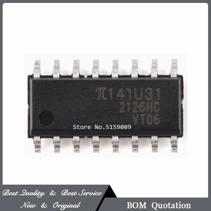 2 Pcs/Lot π141U31 3kVrms 150Kbps SOIC16 New and Original In Stock