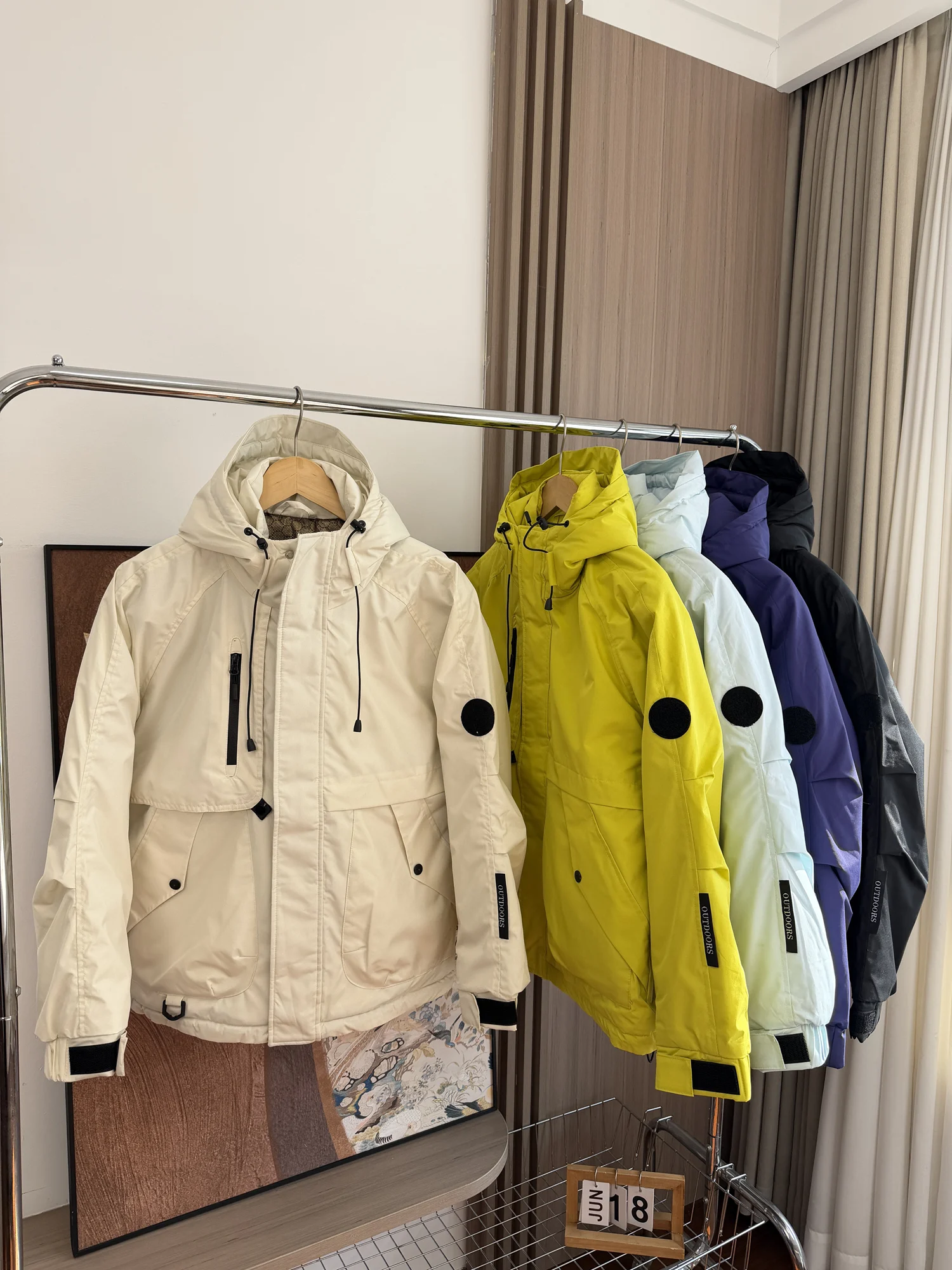 

Lightweight Outdoor Thiened Hooded Cotton Jaet Couple Sle Winter Warm Coat Faionable Urban Youth Zipper Closure Long ...