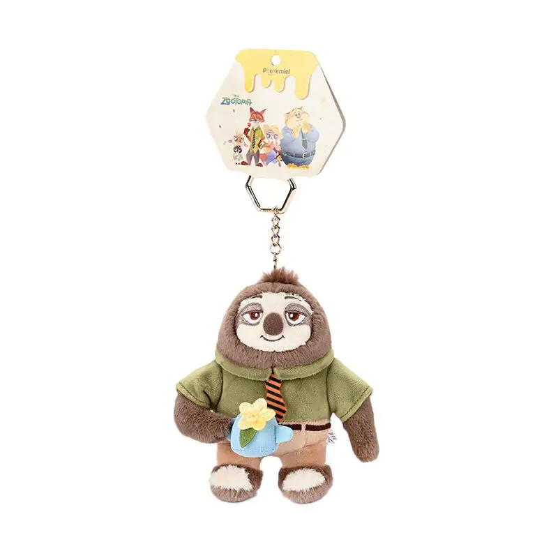 Disney Zootopia Nick Wilde Keychain Kawaii Cartoon Judy Hopps Sloth Plush Toy Backpack Pendant Accessories Friend Birthday Gift